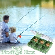 6 Grid Clear Plastic Fishing Tackle Bait Hooks Storage Box,Visible Bead Jewelry Making Findings Utility Organizer Container Case for Jewelry, DIY Crafts